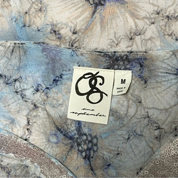 Anthropologie One September Lyla Floral Sequin Tunic Size Medium - Picture 12 of 14